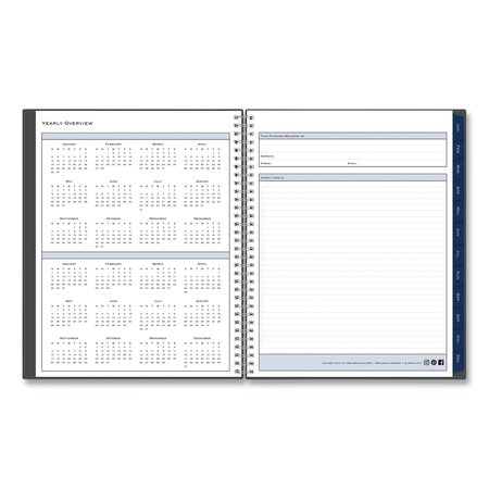 Blue Sky Passages Weekly/Monthly Wirebound Planner, 11 x 8 1/2, Charcoal, 2020 100008